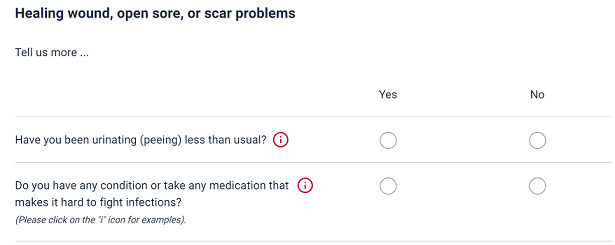 Figure 1: Two single-answer questions displayed in a table.